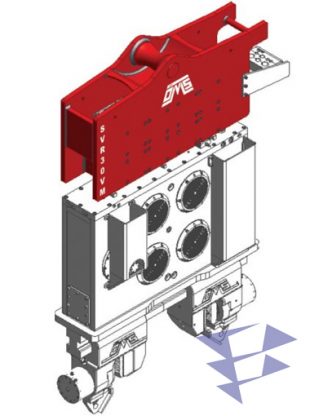 Иллюстрация к крановому вибропогружателю с переменным моментом SVR 30 VM