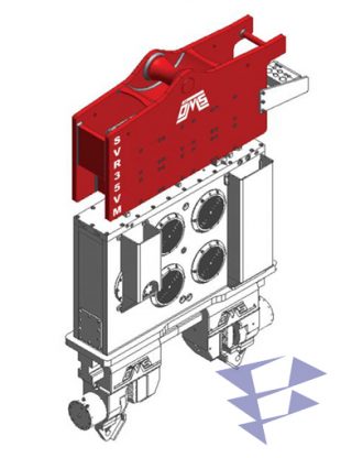 Иллюстрация к крановому вибропогружателю с переменным моментом SVR 35 VM