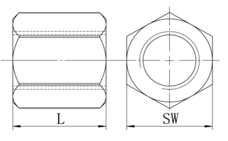 Hexagonal Nuts Sinodrills