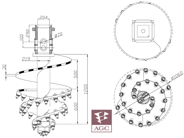 1060mm Conical Auger