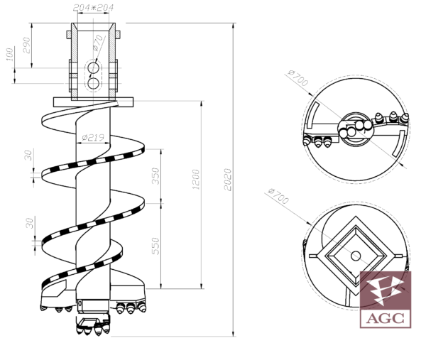 700 Flat Rock Auger