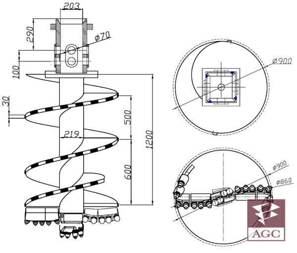 900 Flat Rock Auger